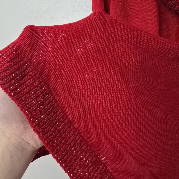 WOMENS Thin Red SWEATER WITH SCARF SIZE Small BY APT.9 NEW - Picture 7 of 14